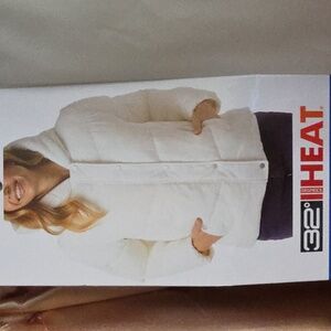 32 Degrees Heat White Quilted Hooded Jacket Plush Inside (Butter Soft) XL As Is